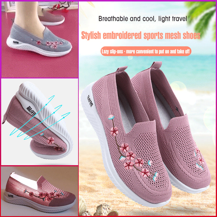 ✨🥰【36-42】2025 nowe modne, wygodne i oddychające haftowane buty damskie