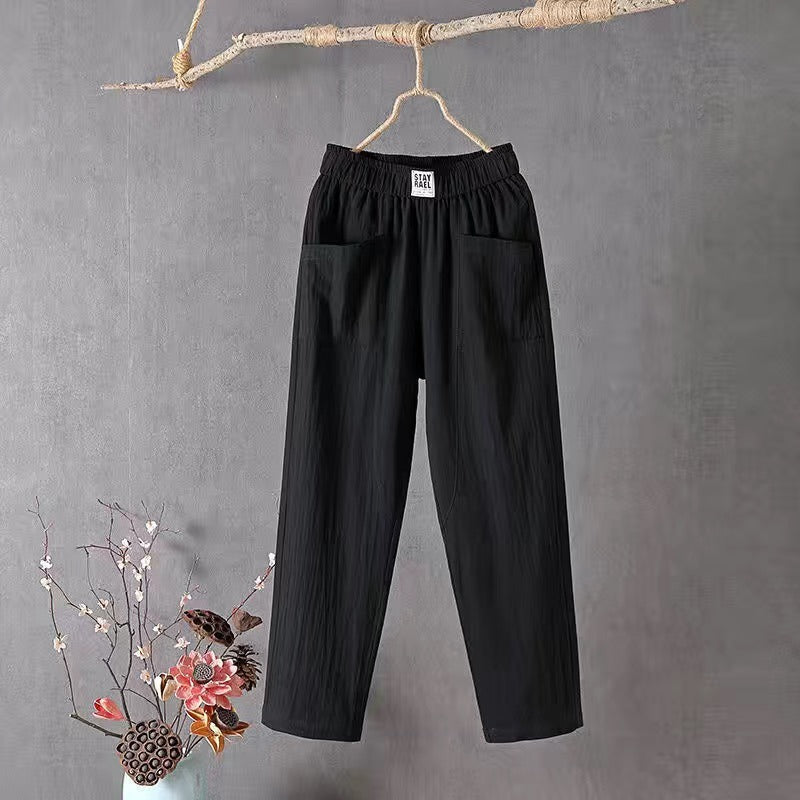 🌿🌈【M-4XL】2025 Wiosna Nowe Damskie Spodnie Szerokie Nogawki Wygodne Spodnie Casualowe