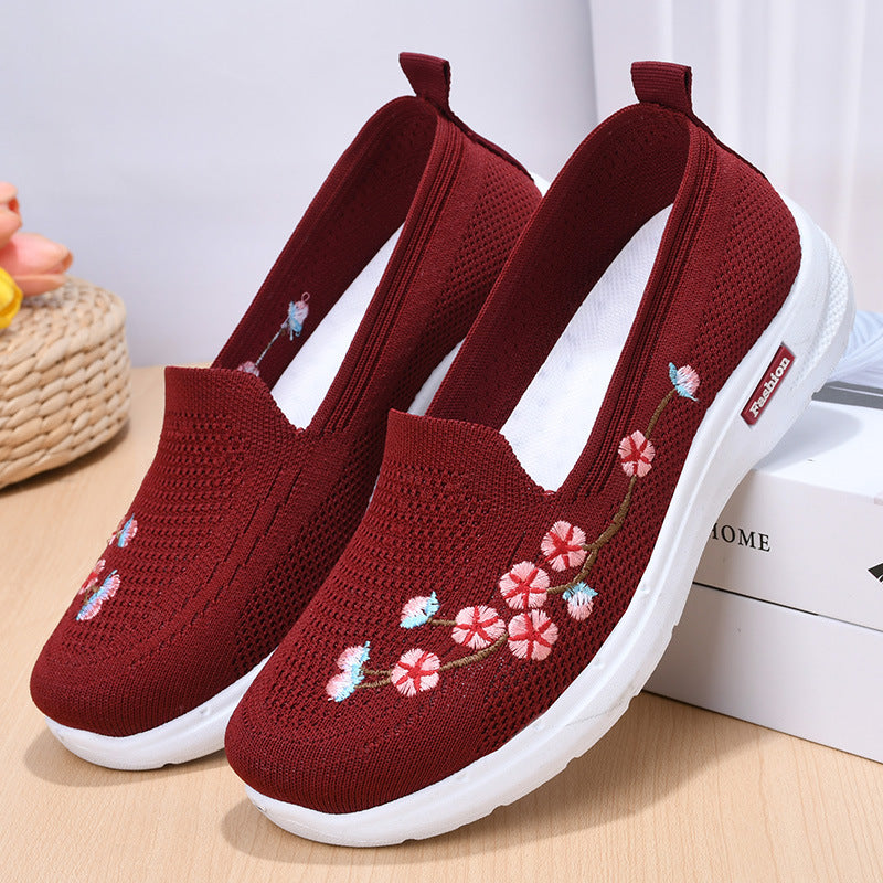 ✨🥰【36-42】2025 nowe modne, wygodne i oddychające haftowane buty damskie