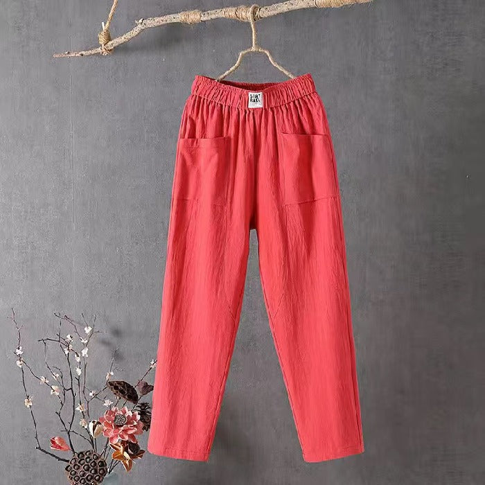 🌿🌈【M-4XL】2025 Wiosna Nowe Damskie Spodnie Szerokie Nogawki Wygodne Spodnie Casualowe