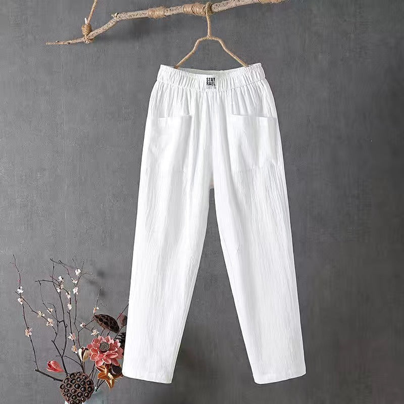 🌿🌈【M-4XL】2025 Wiosna Nowe Damskie Spodnie Szerokie Nogawki Wygodne Spodnie Casualowe