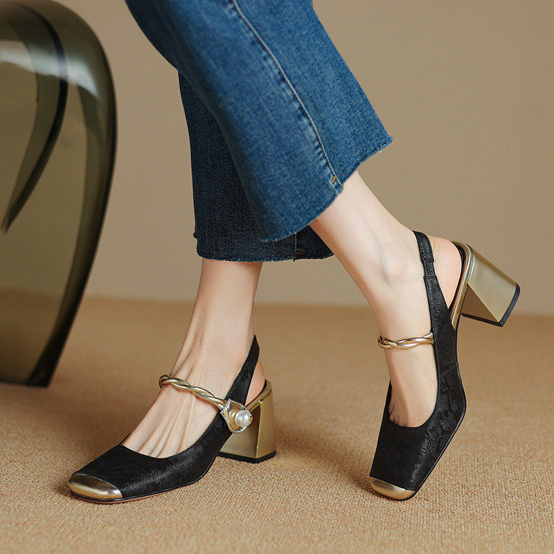 🌟【35-40】✨Nowy modny haft w kwiaty, elegancki temperament w stylu retro, damskie buty Mary Jane👡