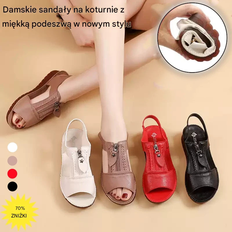 🔥🔥【35-43】Nowe nowe sandały Płaskie buty z naturalnej skóry, miękkie, antypoślizgowe, z miękką podeszwą