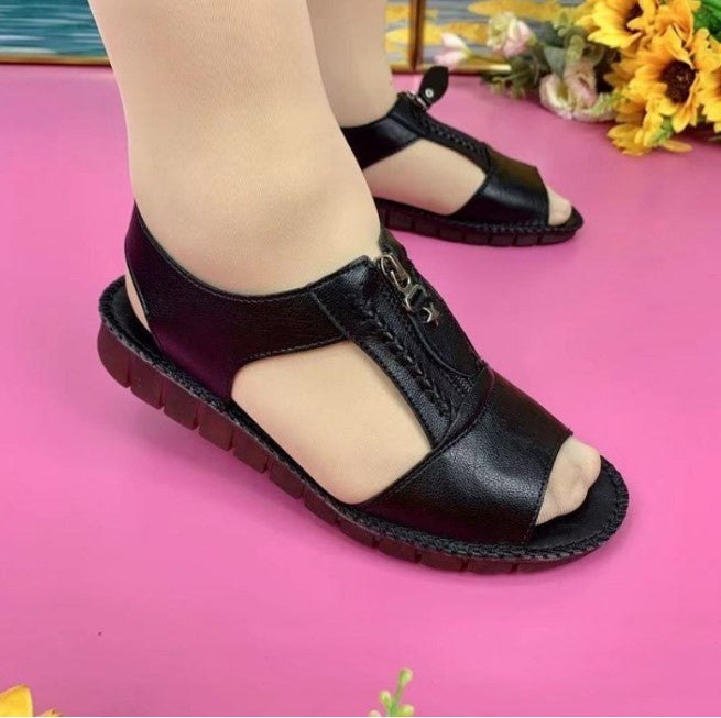 🔥🔥【35-43】Nowe nowe sandały Płaskie buty z naturalnej skóry, miękkie, antypoślizgowe, z miękką podeszwą
