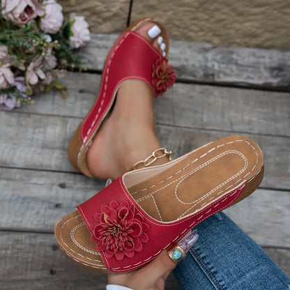 💕🔥【Specjalne oferty letnie🎉】【36-44】2025 Letnie nowe modne swobodne damskie kwiatowe kapcie