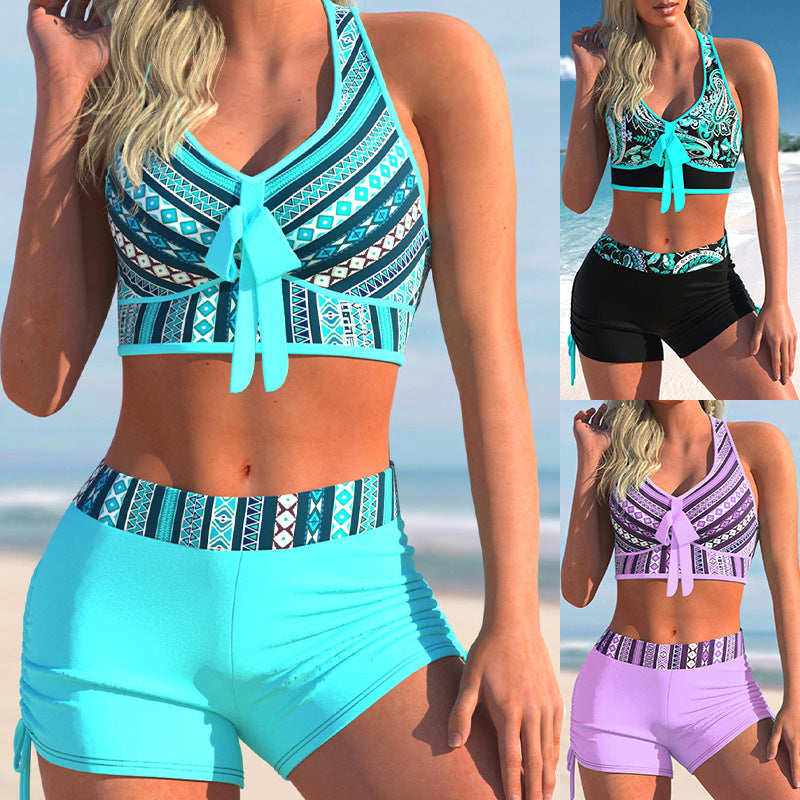 🔥🔥【S-5XL】【Ograniczona ilość】👙🏊‍♀️2025 Lato Nowy damski drukowany kostium kąpielowy Seksowny zestaw bikini