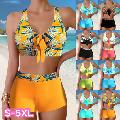 👙🌴【Nou 2025】Costum de baie cu imprimeu divizat – moale, prietenos cu pielea și confortabil 💦✨