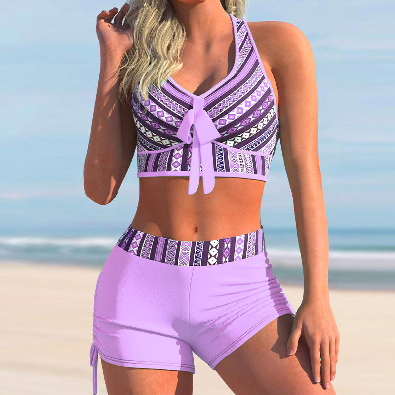 🔥🔥【S-5XL】【Ograniczona ilość】👙🏊‍♀️2025 Lato Nowy damski drukowany kostium kąpielowy Seksowny zestaw bikini