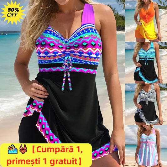 🏊‍♀️👙【Cumpără unul, primești unul gratuit】【Ofertă limitată la jumătate de preț】Costum de baie de înaltă calitate, la modă, vara 2025, 【S-5XL】Bluză + pantaloni