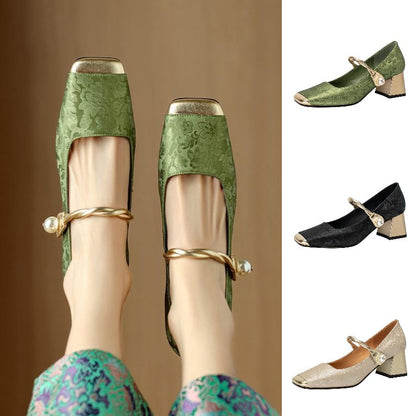 Wielka promocja ograniczona czasowo💥【35-39】✨Nowe modowe buty retro z haftem w kształcie kwiatów na rok 2025👡