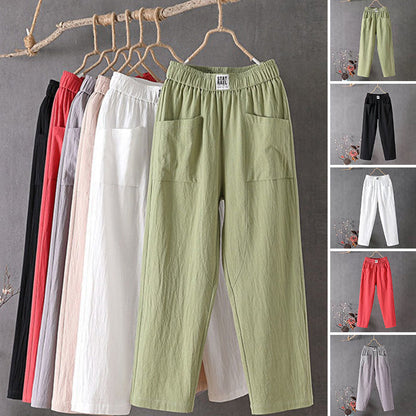 🌿🌈【M-4XL】2025 Wiosna Nowe Damskie Spodnie Szerokie Nogawki Wygodne Spodnie Casualowe