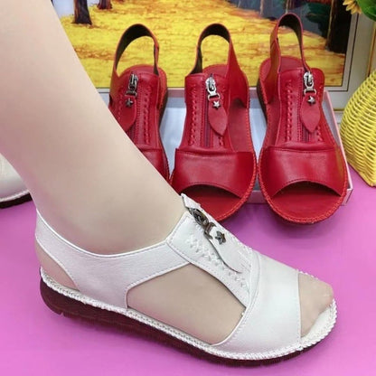 🔥🔥【35-43】Nowe nowe sandały Płaskie buty z naturalnej skóry, miękkie, antypoślizgowe, z miękką podeszwą