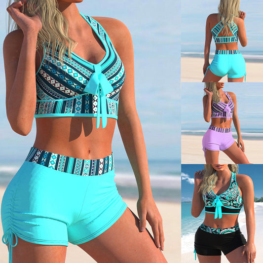🔥🔥【S-5XL】【Ograniczona ilość】👙🏊‍♀️2025 Lato Nowy damski drukowany kostium kąpielowy Seksowny zestaw bikini