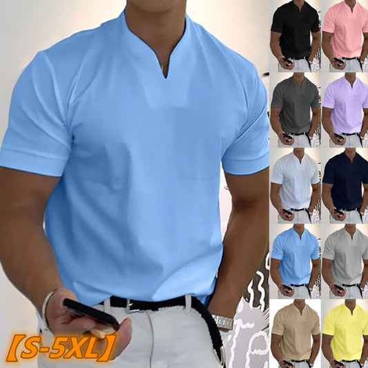👔【S-5XL】2025 Letnia męska koszula z krótkim rękawem, bawełniana i rozciągliwa👕
