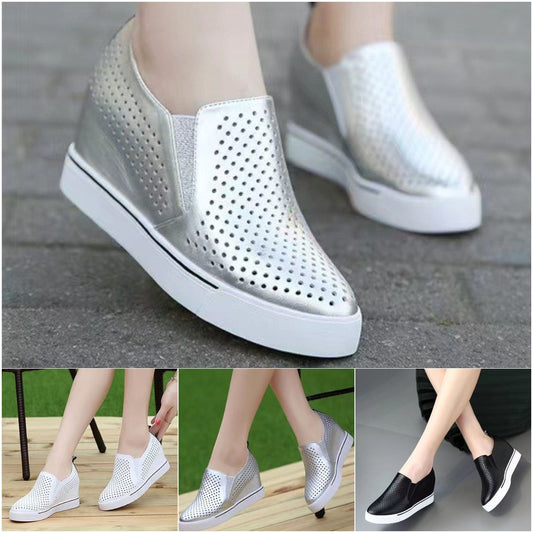 🔥🔥【34-41】Lato 2025 damskie buty na co dzień z miękkiej skóry z grubą podeszwą