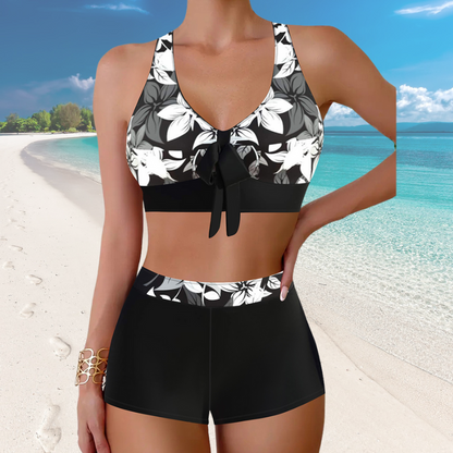 👙🌴【Nou 2025】Costum de baie cu imprimeu divizat – moale, prietenos cu pielea și confortabil 💦✨
